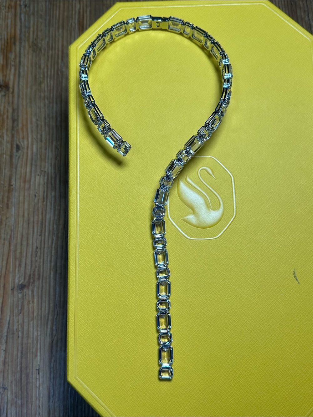 Swarovski Clear Crystal Wrap Necklace - Picture 1 of 4